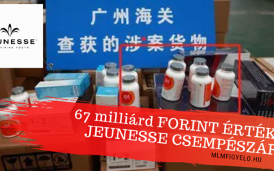 67,6 milliárd forint értékű Jeunesse termék került lefoglalásra Kínában