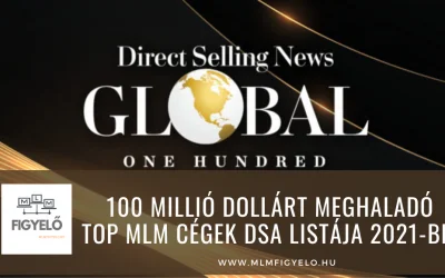 100 millió dollár forgalmat meghaladó TOP MLM cégek DSA listája 2021-ben
