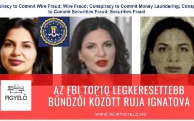 Az FBI TOP10 legkeresettebb bűnözői között Ruja Ignatova