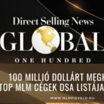 100 millió dollár forgalmat meghaladó TOP MLM cégek DSA listája 2024-ben